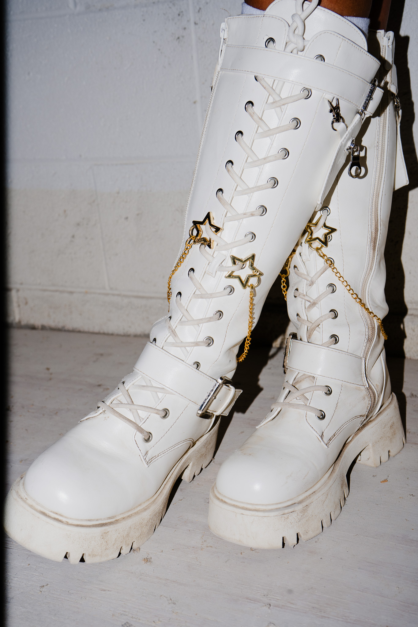 Gold Star Boot Chains set of two