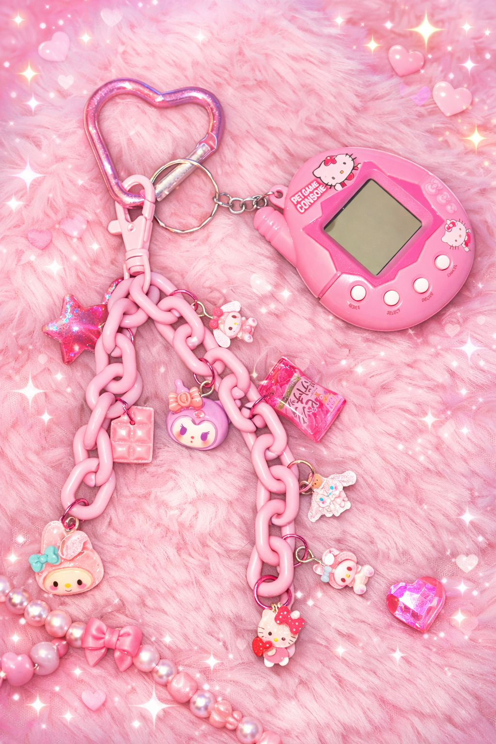 Bubblegum hello kitty charm