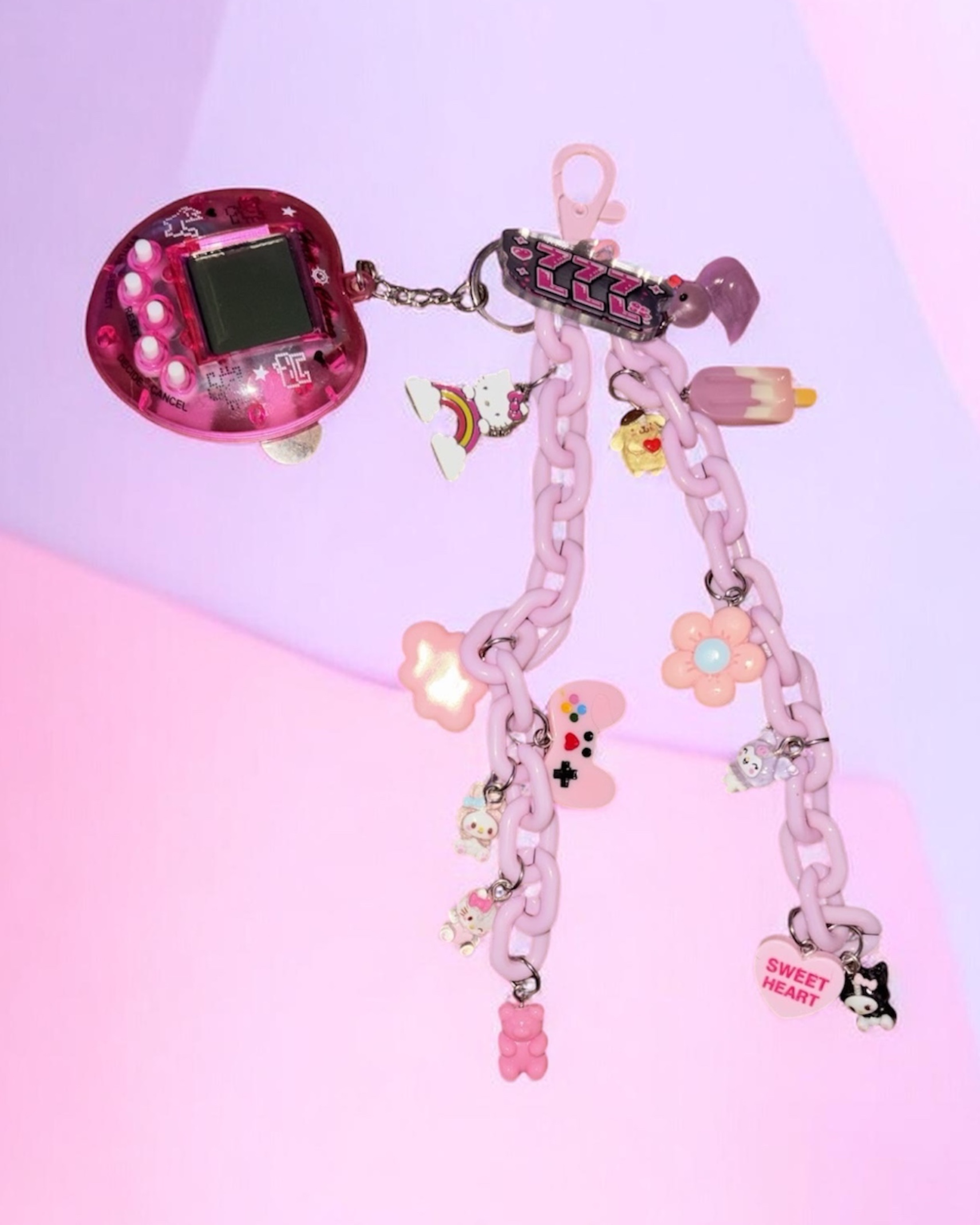 Pink Giveaway Tamagotchi Keychain