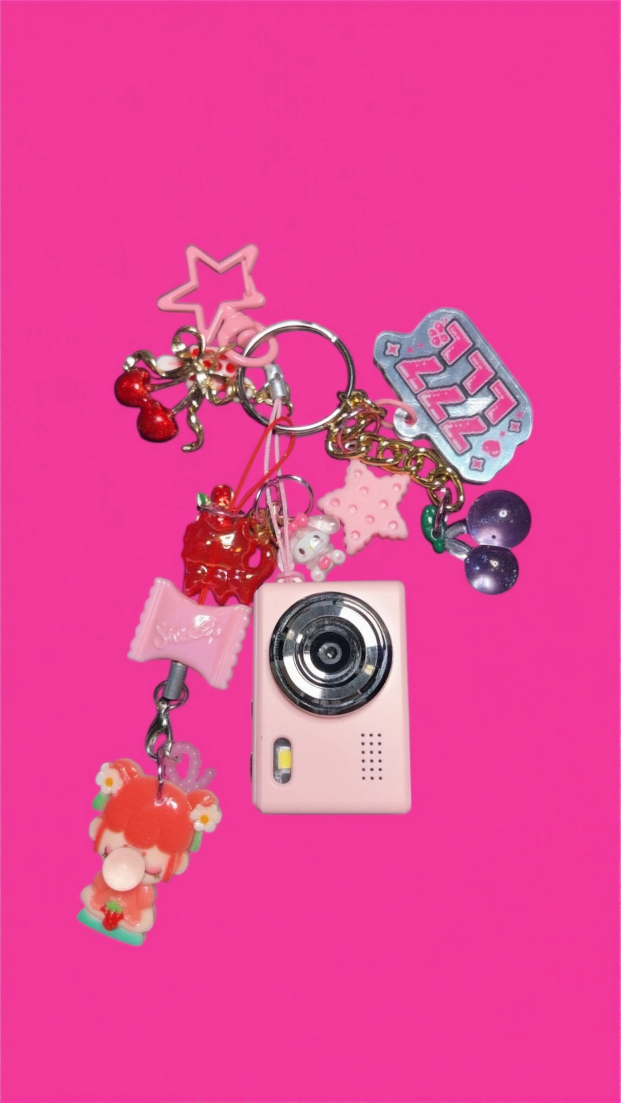 Pink mini digital camera