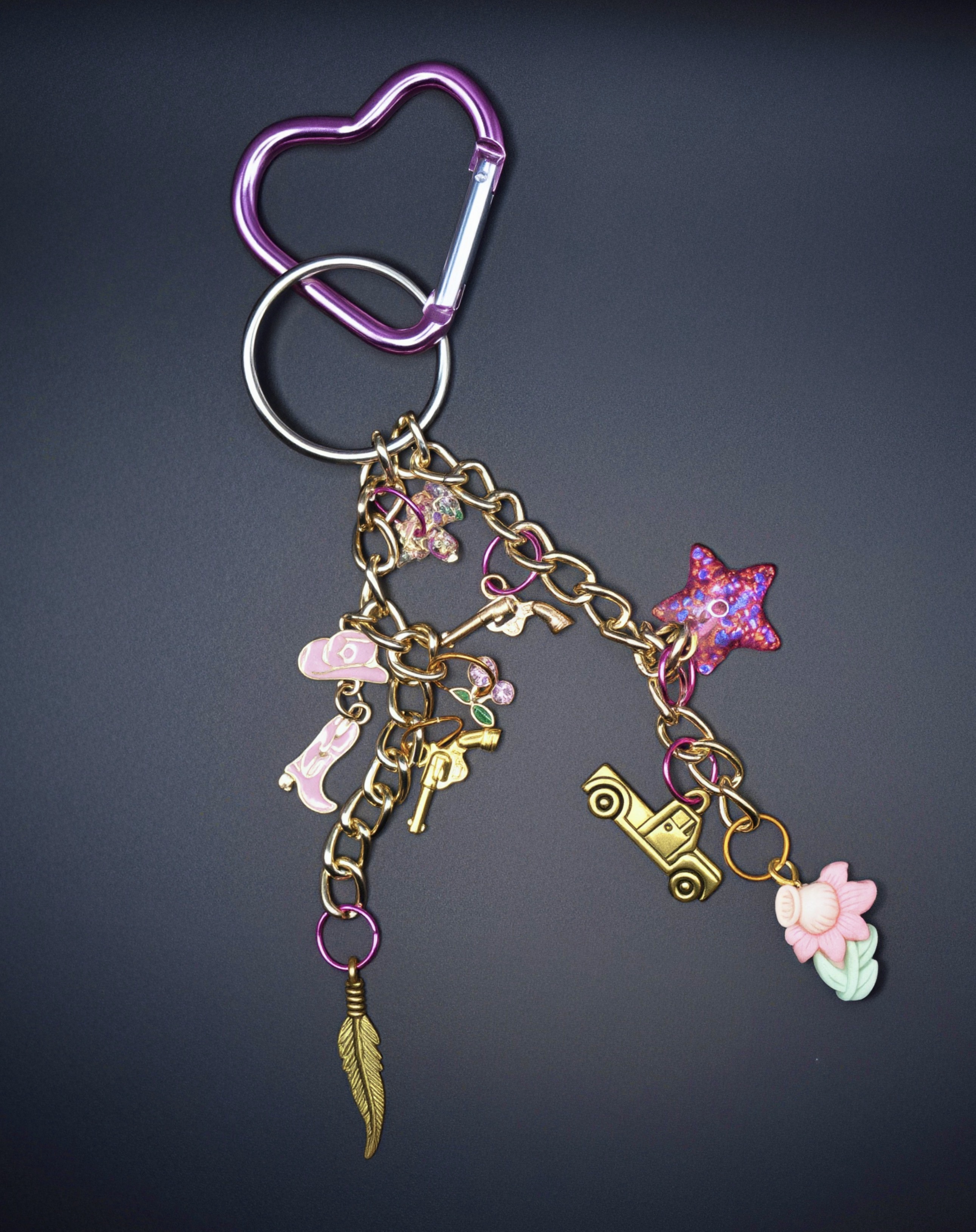 Cowgirl Barbie double-strand charm