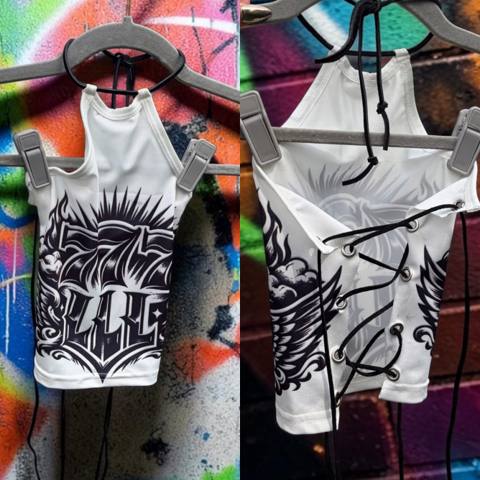 Drawstring Back Halter Top